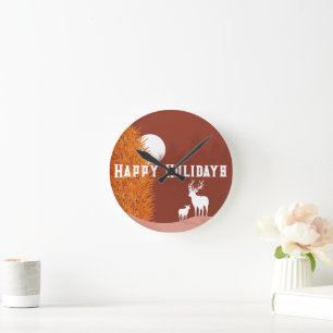 Joyeuses Fêtes - Horloge murale en acrylique