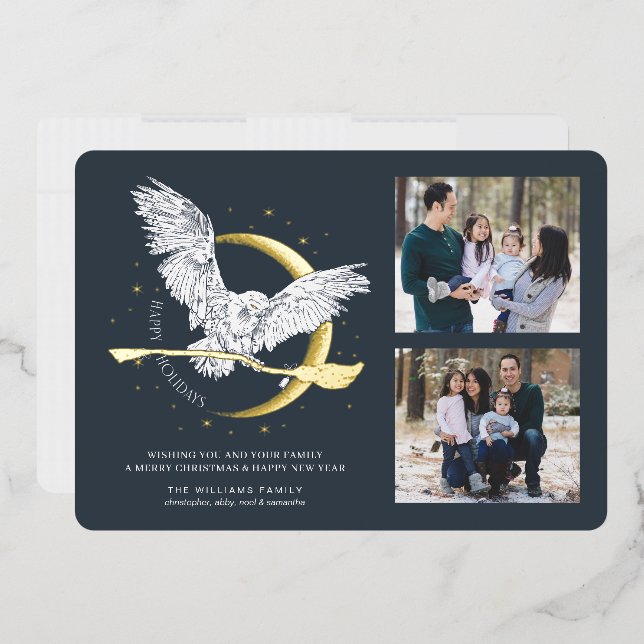 Joyeuses Fêtes Livraison Hedwig | Carte de Photo d (Enveloppe)