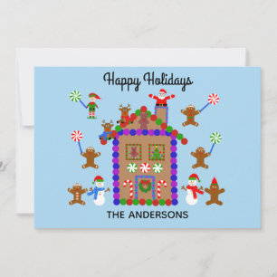 Joyeuses Fêtes Maison en pain d'épice #2 Carte de 