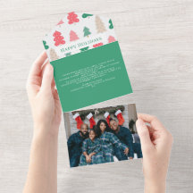 Joyeuses fêtes Noël Arbre carte Motif