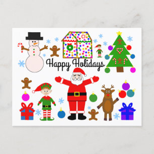 Joyeuses fêtes Noël Rassemblement #1 Carte postale