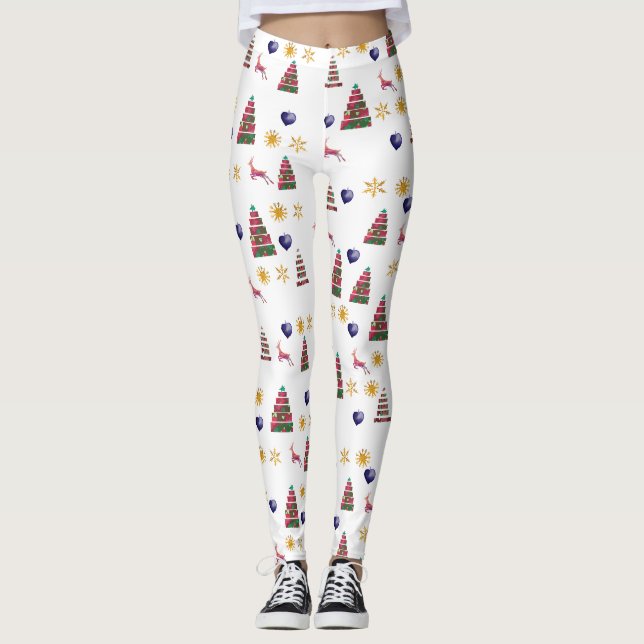 Joyeuses fêtes Reindeers Leggings (Devant)