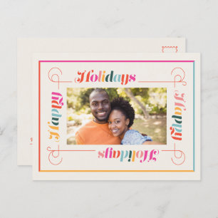 Joyeuses fêtes Rétro Noël Carte postale