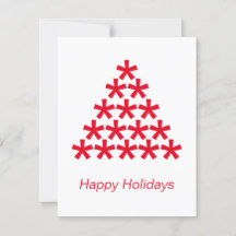Joyeuses fêtes rouge étoiles carte sapin de Noël
