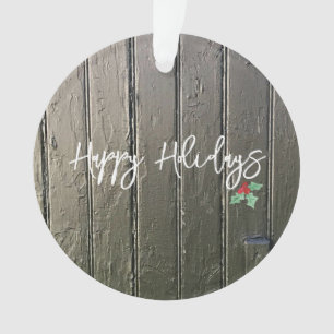 Joyeuses fêtes Rustique Black Grange Porte Holly P