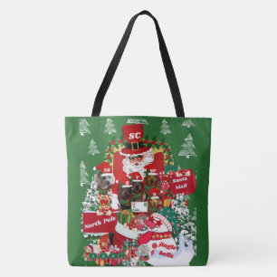 Joyeuses fêtes Sac fourre-tout de la dame
