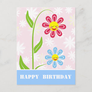 Joyeuses Fleurs Bonne Carte postale Anniversaire