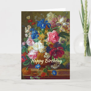 Joyeuses Fleurs de cartes chrétiennes d'anniversai