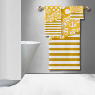 Joyeuses Grandes Polka Florale Dot Couché Jaune