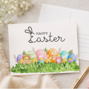 Joyeuses Pâques avec Œufs Carte postale