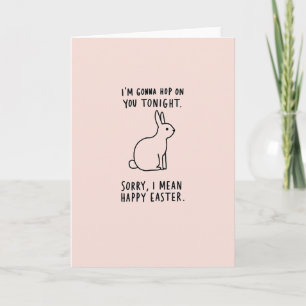 Joyeuses Pâques Carte Drôle de Lapin