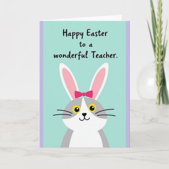 Joyeuses Pâques Carte pour l'enseignant (Devant)
