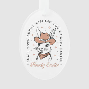 Joyeuses Pâques cow-boy lapin souhaits western cou