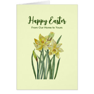 Joyeuses Pâques de notre maison Aquarelle Daffodil