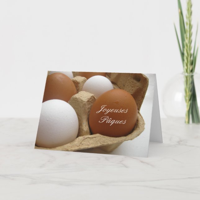 Joyeuses Pâques French Happy Oaster Feiertagskarte (Vorderseite)