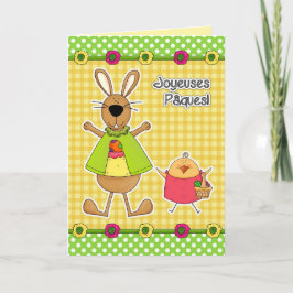 Joyeuses Pâques Oaster Card auf Französisch Feiertagskarte