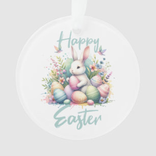 Joyeuses Pâques pastels Lapin de Pâques Œuf aquare