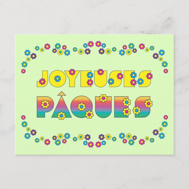 Joyeuses Pâques Postkarte (Vorderseite)