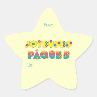 Joyeuses Pâques Stern-Aufkleber