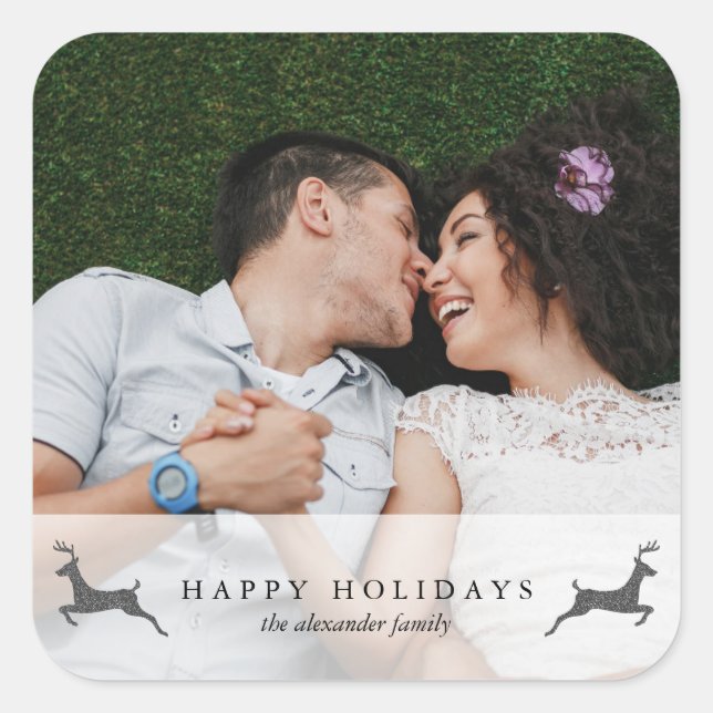 Joyeuses photos de vacances avec Sticker cerf (Devant)