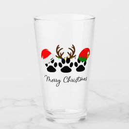 Joyeuses pinces de Noël 16oz en verre pinte