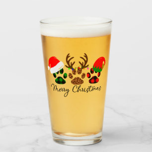 Joyeuses pinces de Noël 16oz en verre pinte