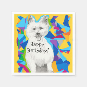 Joyeuses serviettes en papier d'anniversaire