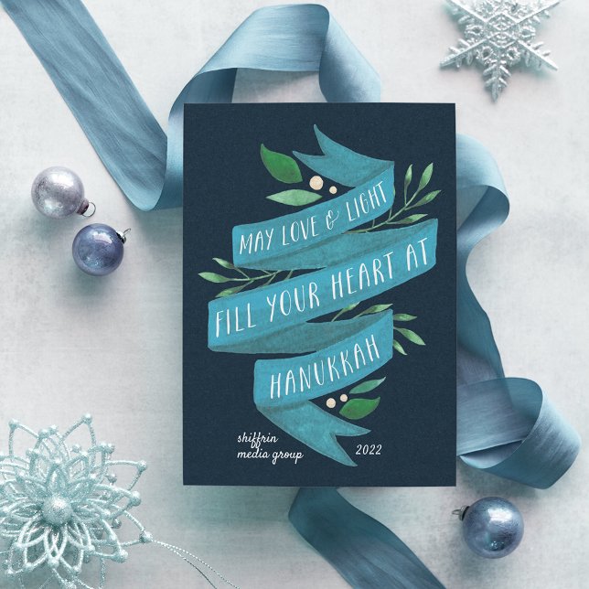 Joyeuses Tidings | Carte Hanoukka d'entreprise (Créateur téléchargé)
