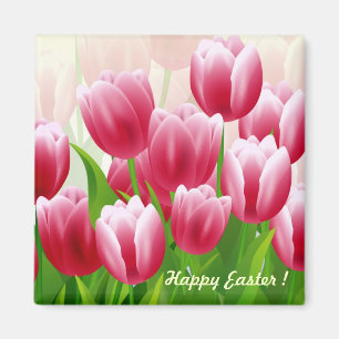 Joyeuses Tulipes de Pâques Magnets cadeaux de Pâqu