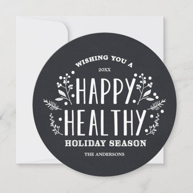 Joyeuses vacances en santé | Carte photo de vacanc (Devant)