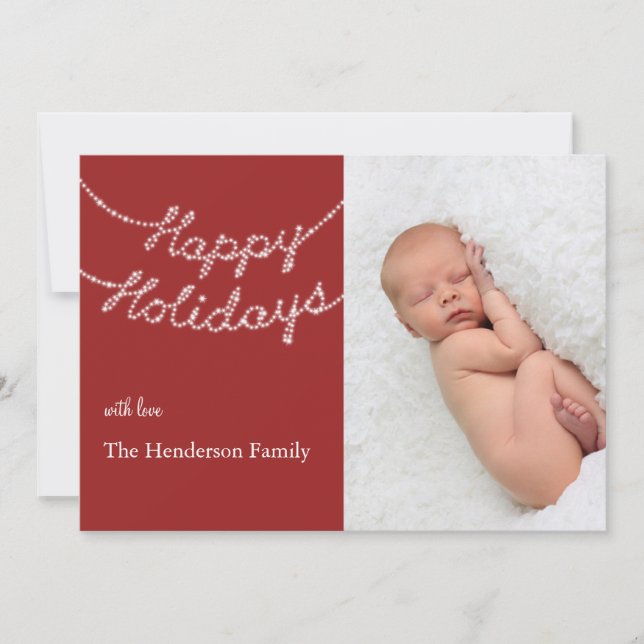 Joyeuses vacances en Twinkle Lights Carte photo (Devant)