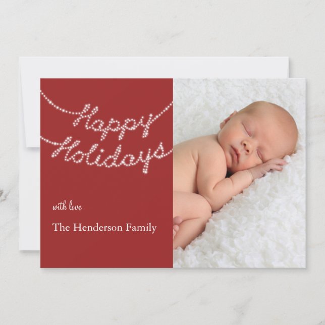 Joyeuses vacances en Twinkle Lights Carte photo (Devant)