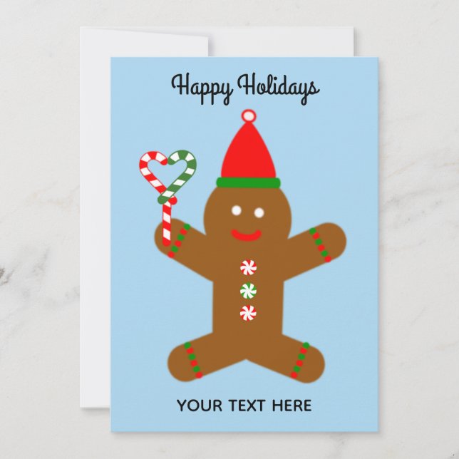 Joyeuses vacances Gingerbread Homme #1-2 Carte de  (Devant)
