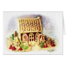 Joyeuses vacances Gingerbread Maison carte blanche