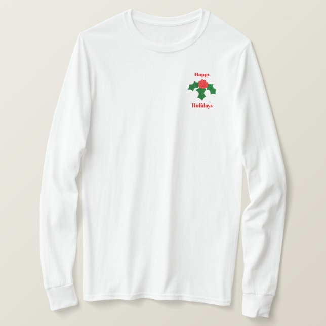Joyeuses vacances Holly T-Shirt (Design devant)