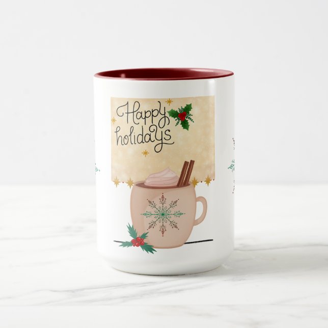 Joyeuses vacances Hot Coco Mug saisonnier (Centre)