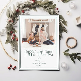 Joyeuses vacances Minimaliste Carte de Noël Or