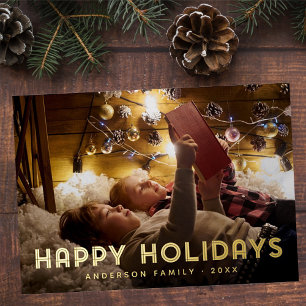 Joyeuses Vacances Moderne Typographie Simple