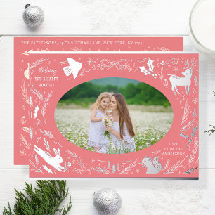Joyeuses vacances Noël Photo Woodland Doodle
