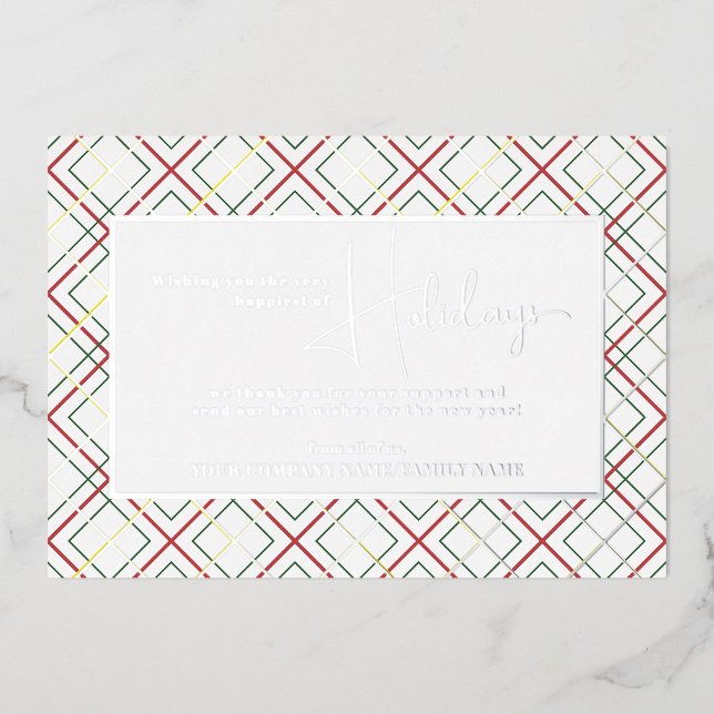 Joyeuses vacances Nouvel An Entreprise Plaid Entre (Recto)