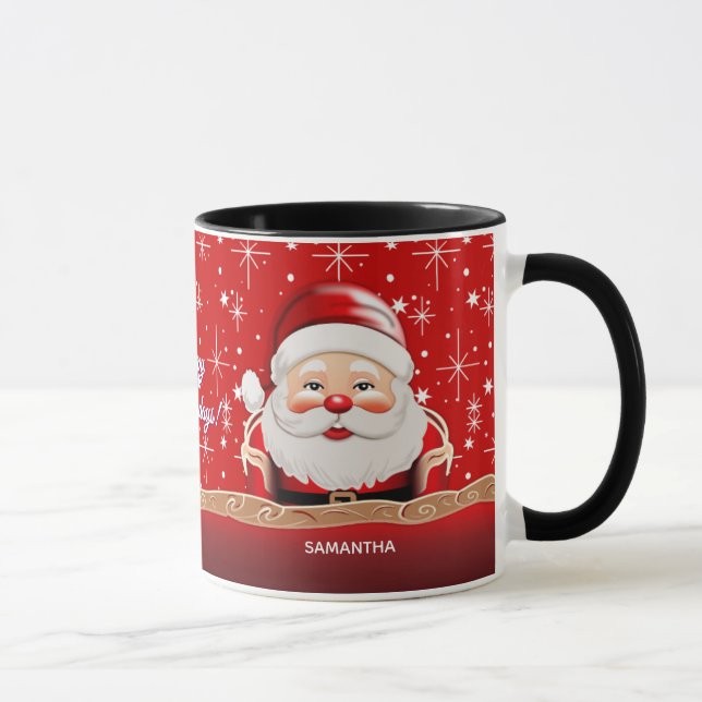 Joyeuses vacances Père Noël Christmas Coffee Mug (Droite)