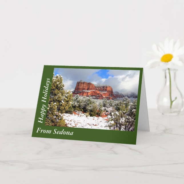 Joyeuses vacances Sedona Arizona Carte de voeux (Petite plante)