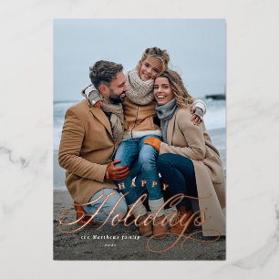 Joyeuses vacances simple élégant une photo