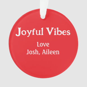 Joyeuses Vibes rouge Noël vacances amour famille s
