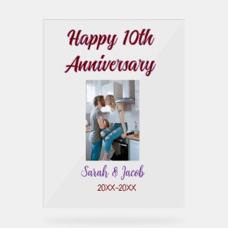 Joyeux 10e anniversaire photo mariage nom du coupl