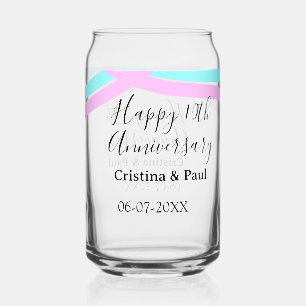 Joyeux 10ème anniversaire de mariage simple nom mi