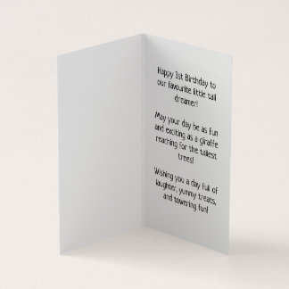 Joyeux 1er anniversaire - Carte pour enfants