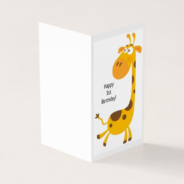 Joyeux 1er anniversaire - Carte pour enfants (Outside)