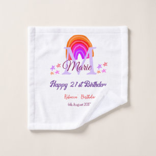 Joyeux 21e anniversaire rose ajouter nom monogramm