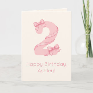 Joyeux 2ème Anniversaire Carte Personnalisée pour